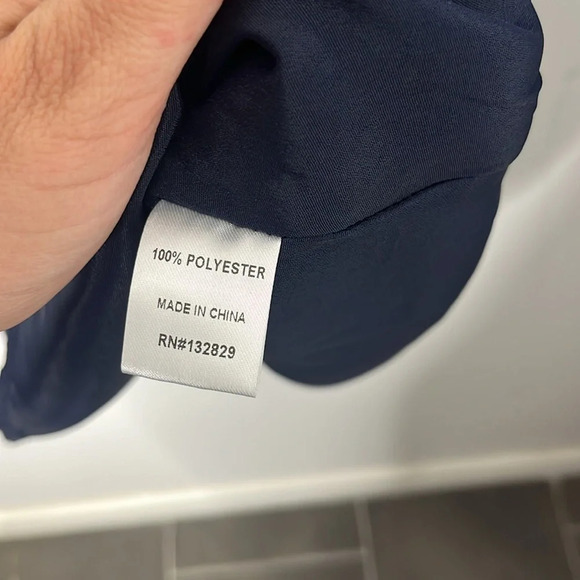 Superdown Revolve Arina Navy Blue Ruffle Deep V Mini Dress - Picture 5 of 9